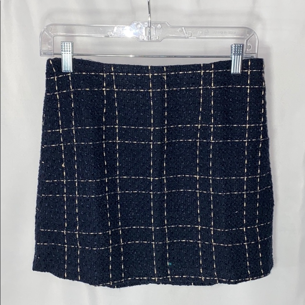 Forever21 Blue and Gold Woven Skirt